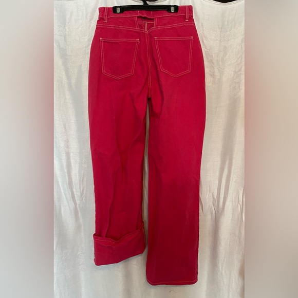 HOT PINK Jeans with Cut Out Detail - Picture 2 of 4